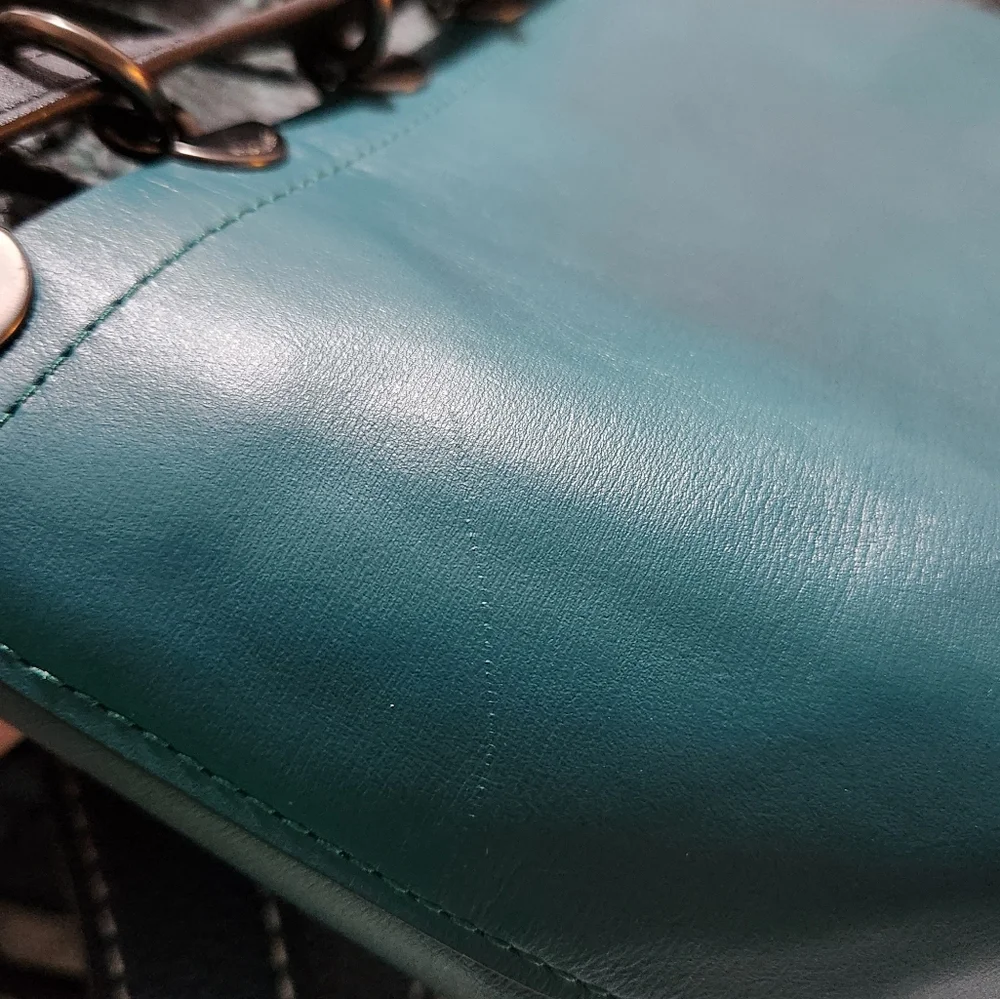 Coach Roxie with Snakeskin Quilting, Teal